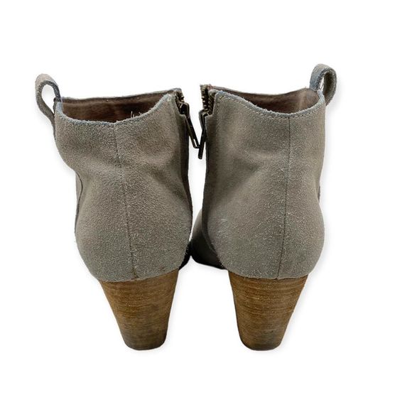 ☀️SALE☀️ Chelsea Crew Grey Leather Suede Western Block Heel Booties Size: 9 (40) - Picture 6 of 8